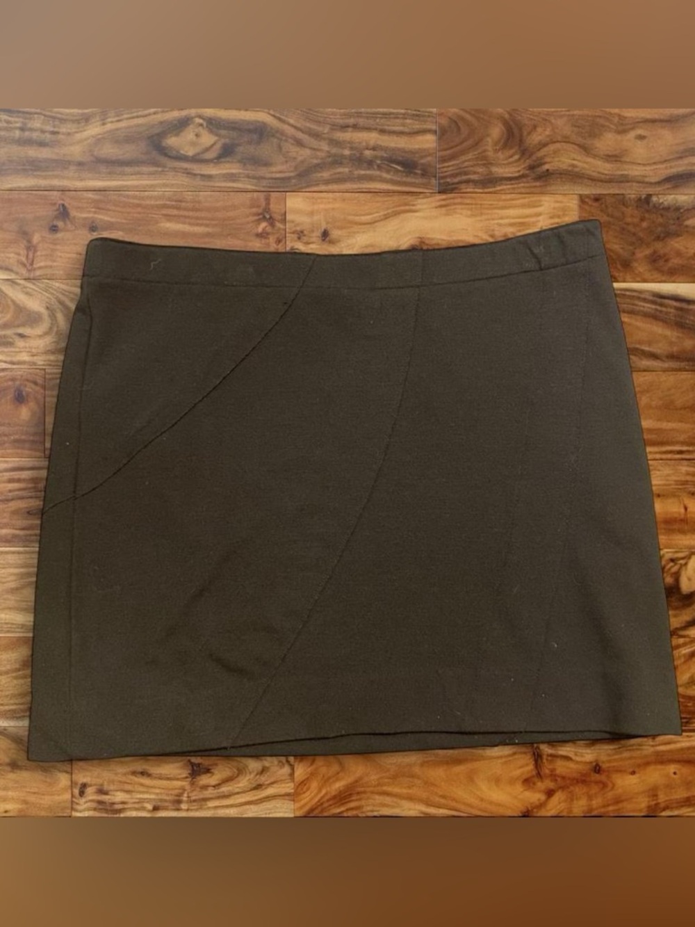 Simply Vera Vera Wang Dark Brown A-Line Mini Skirt